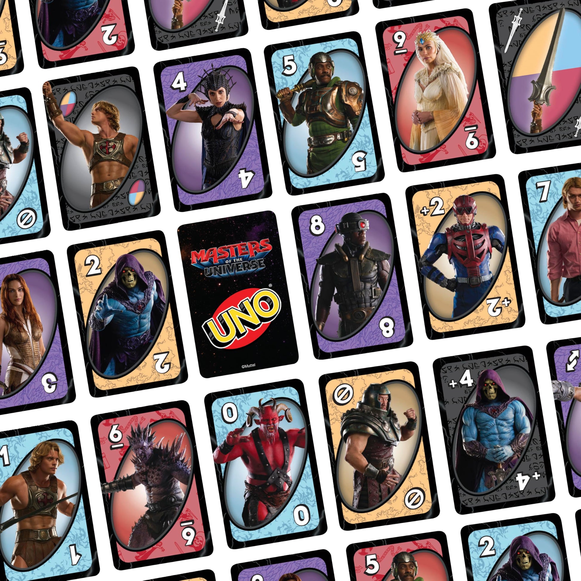 Mattel Games UNO Masters of the Universe Movie Card Game in Decorative Tin with Movie-Inspired Deck for Kids, Teens, Grown-Ups, Family Nights
