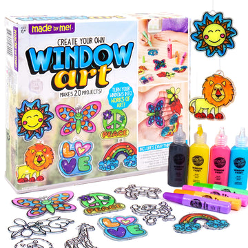 Made By Me Create Your Own Window Art, Paint Your Own Suncatchers, DIY Arts & Crafts Idea, Craft Kits for Kids, Crafts for Kids & Toddlers, Toddler
