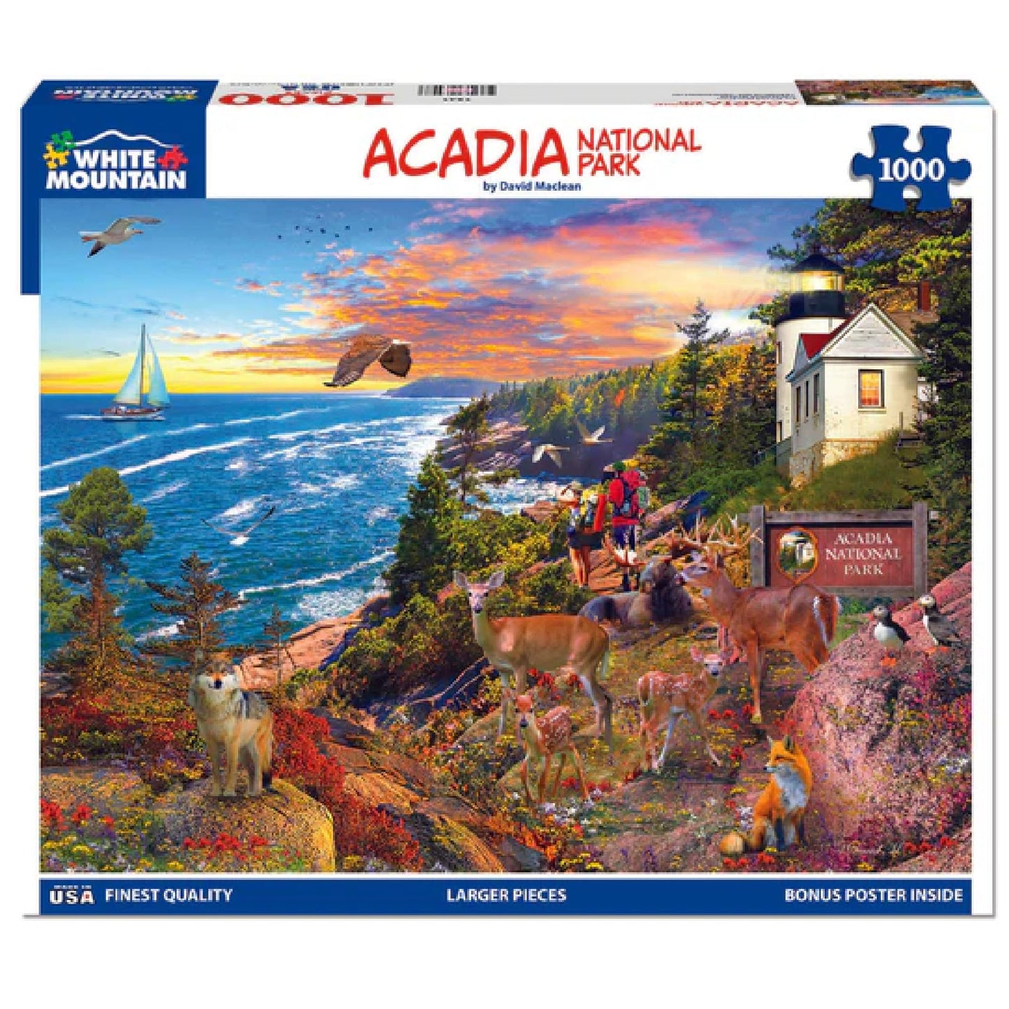 White Mountain 1000 Piece Jigsaw Puzzle, Acadia National Park