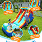 Doctor Dolphin Inflatable Water Slide with Dual Racing Slides, Mega 9-in-1 Water Park for Kids Backyard, Water Bounce House with Climbing Wall