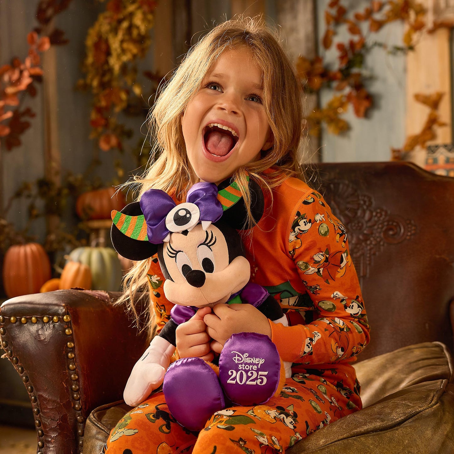 Disney Store Official Minnie Mouse Halloween Plush - Disney Halloween Stuffed Animal with Embroidered Features, Detailed Plush Sculpting, Satin Print