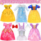 Lavwix 8 pcs American Doll Clothes Set for 18 inch Dolls, Doll Clothing Outfits Include 6 Different Princess Dresses, Crown, Hair Bow, Christmas
