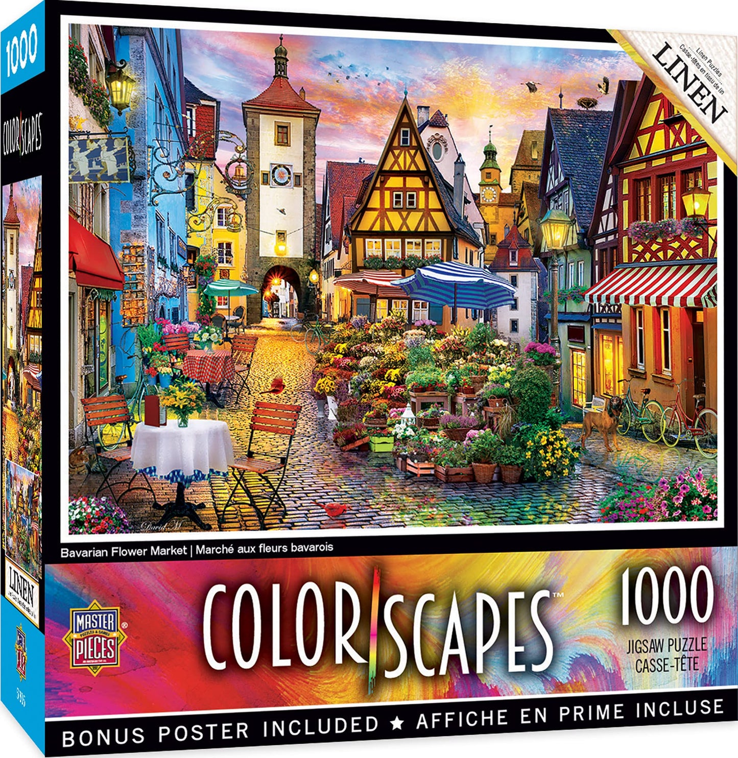 MasterPieces 1000 Piece Jigsaw Puzzle for Adults, Family, Or Youth - Bavarian Flower Market - 19.25"x26.75"