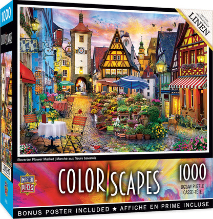 MasterPieces 1000 Piece Jigsaw Puzzle for Adults, Family, Or Youth - Bavarian Flower Market - 19.25"x26.75"