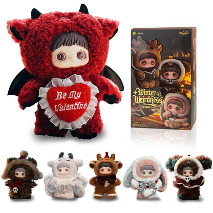 Mckkymi Plush Blind Box,Maymei Christmas Weirdness Series Stuffed Blind Box Doll 1PC,Unique Designs Keychain & Bag Charm,Cute Anime Vinyl Plushies