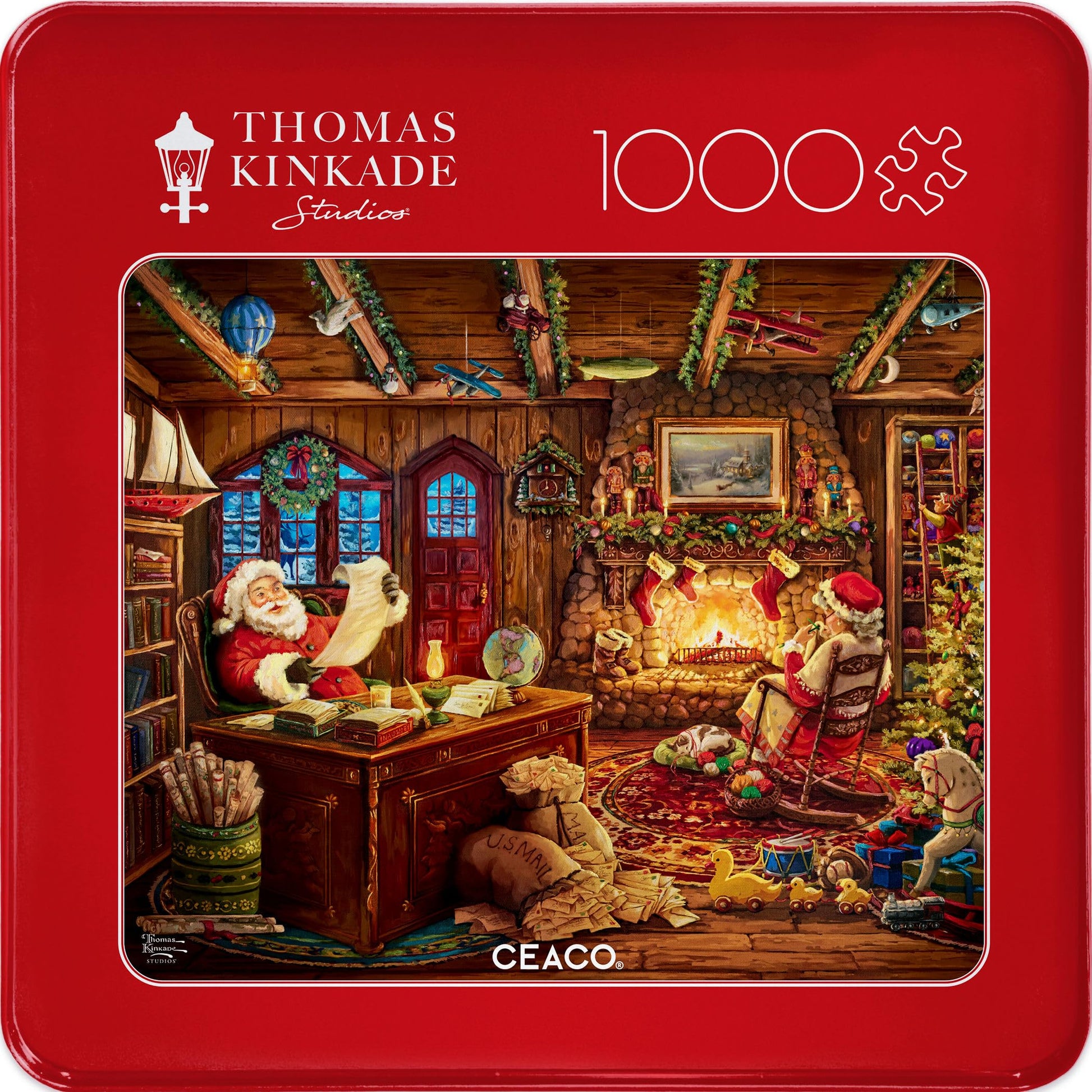 Buffalo Games - Thomas Kinkade Santa Checking His List - 1000 Piece Puzzle
