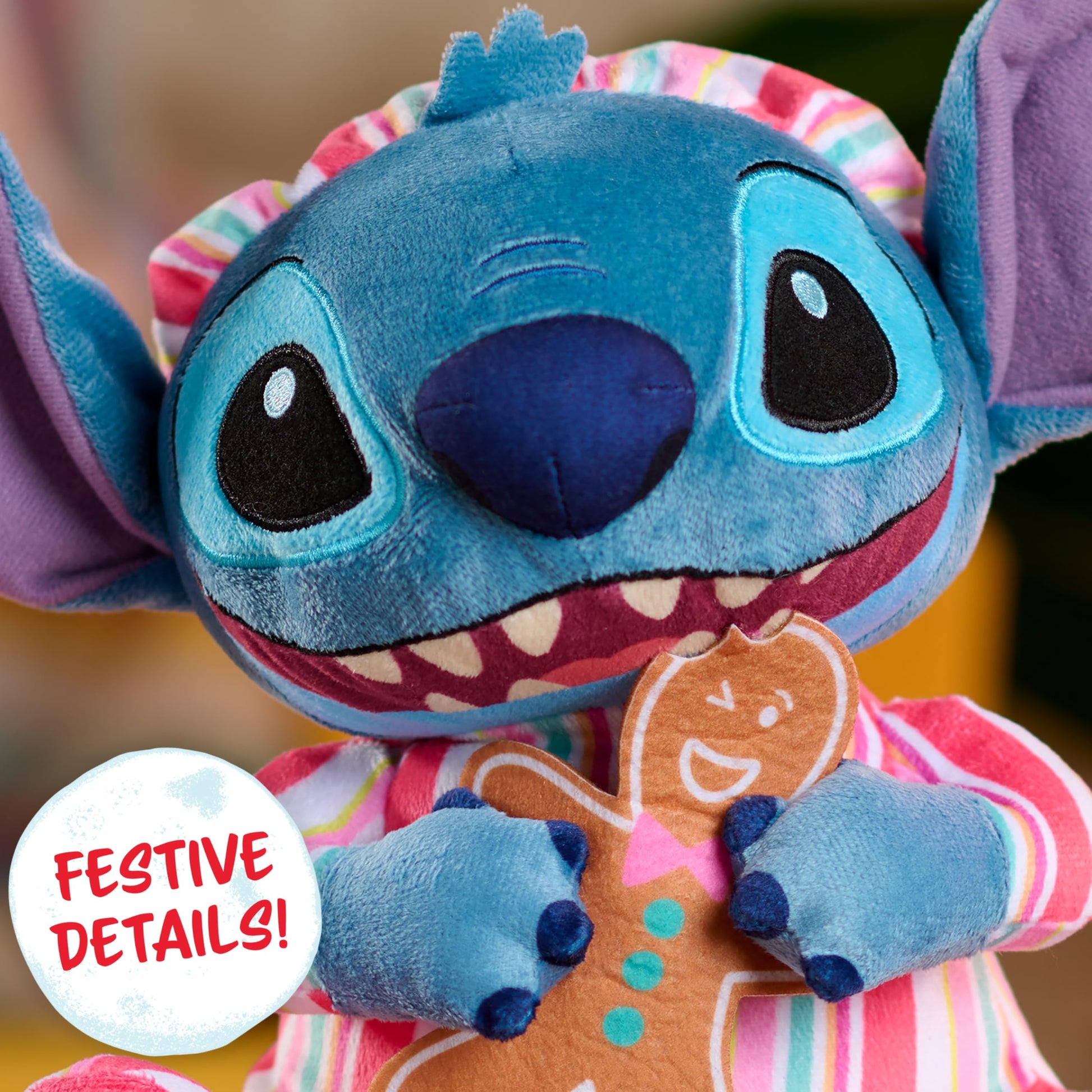 Disney Stitch 10-inch Holiday Feature Plush Stitch Stuffed Animal