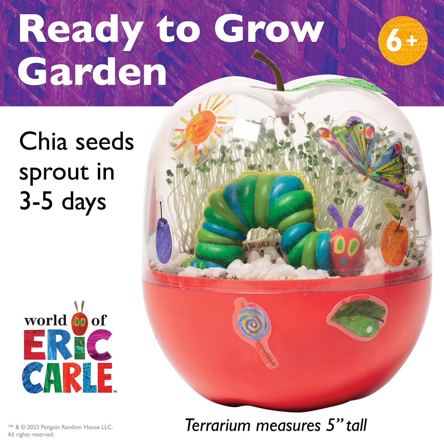 Creativity for Kids The Very Hungry Caterpillar: Ready to Grow Garden - Summer Activities | Science Terrarium Kit Inspired from The World of Eric