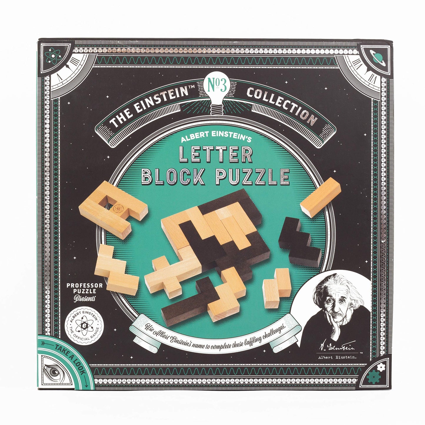 The Einstein Collection Letter Blocks - 3D Brain Teaser Puzzles - 12 Brain Teasing Challenges. - Professor PUZZLE 3D Brain Teaser Puzzles