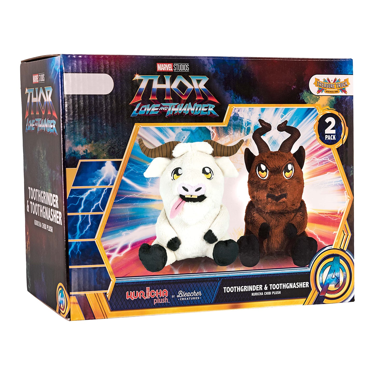 Bleacher Creatures Thor: Love & Thunder Limited Edition Kuricha Pack: Toothgnasher & Toothgrinder Witch Kuricha Plushies - Super Soft Chibi Inspired