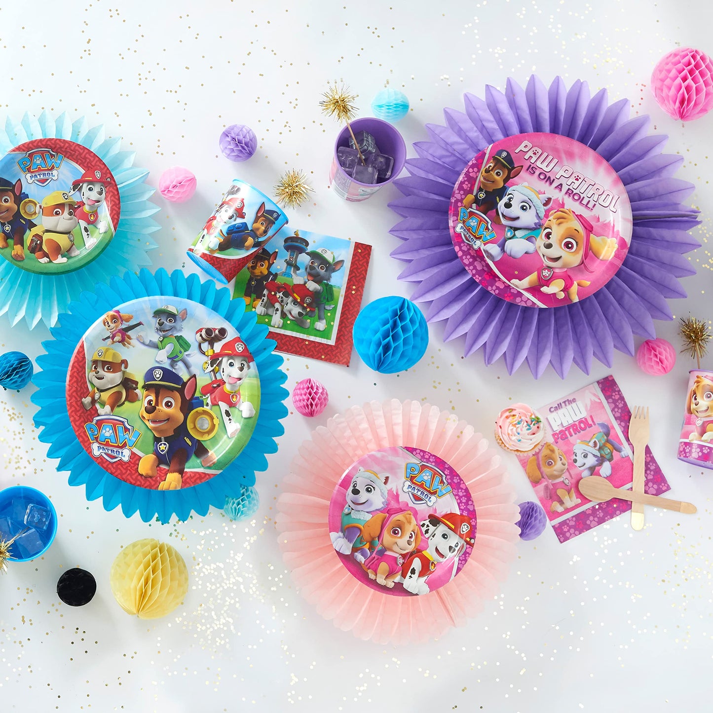 American Greetings Patriotic Paw Patrol Party Supplies, Plastic Stadium Cups (8-Count)
