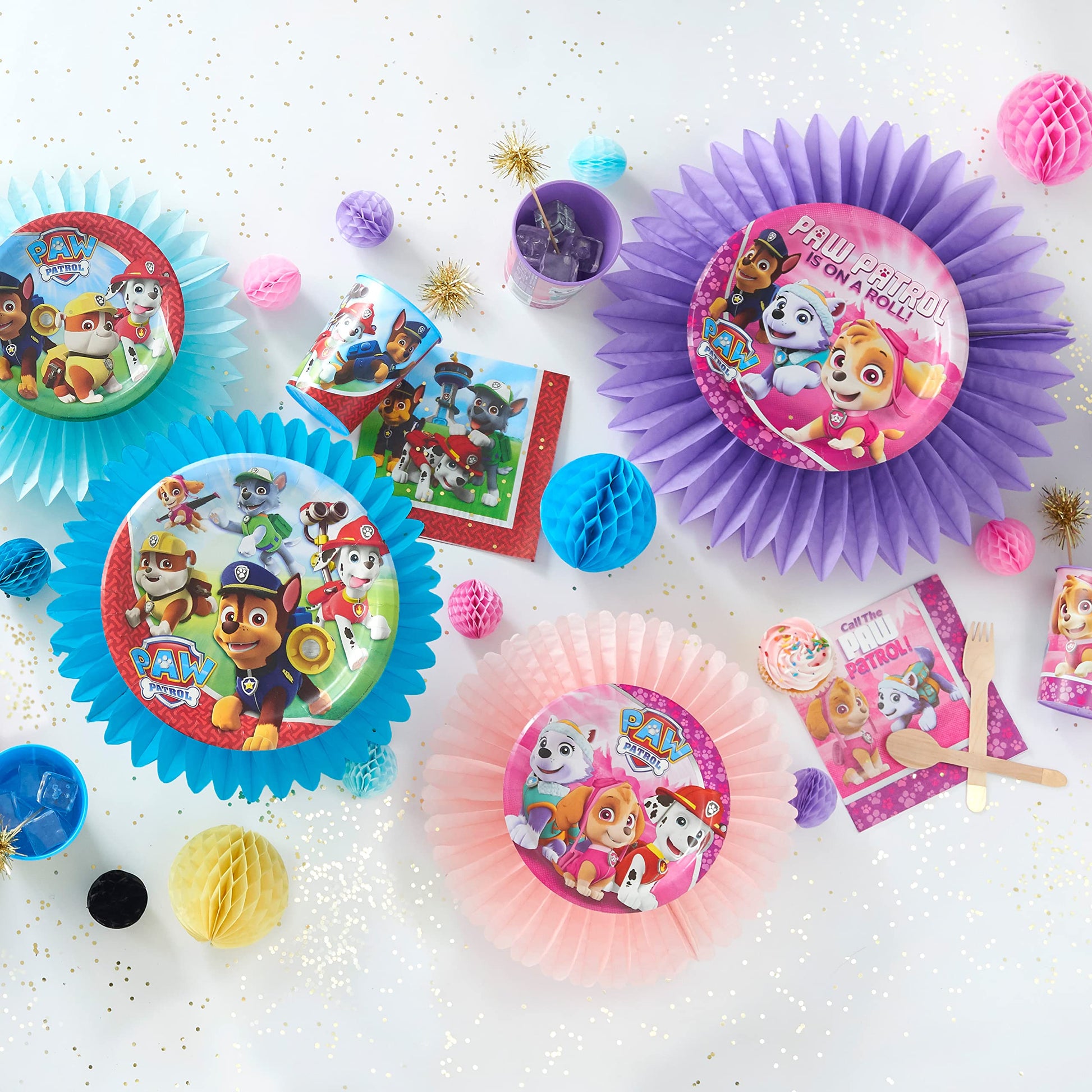American Greetings Patriotic Paw Patrol Party Supplies, Plastic Stadium Cups (8-Count)