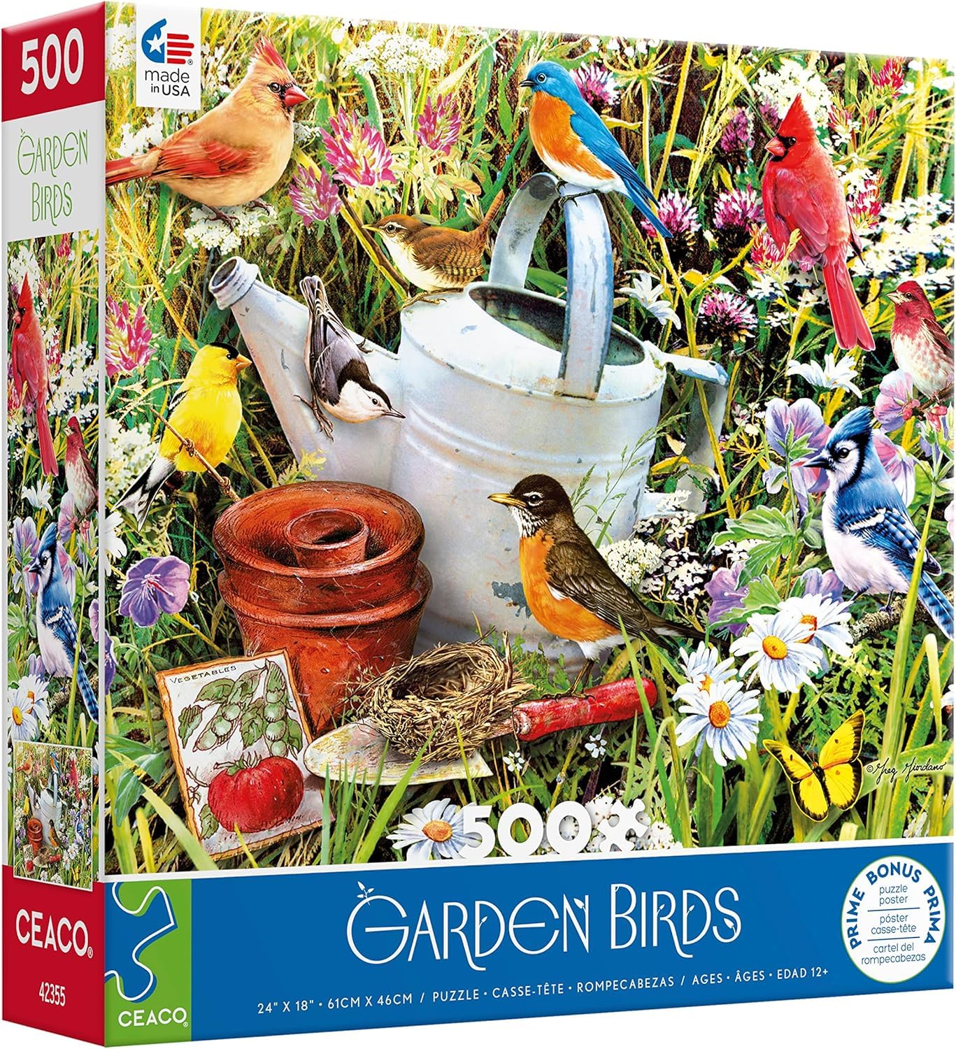 Ceaco - Garden Birds - 500 Piece Jigsaw Puzzle for Adults
