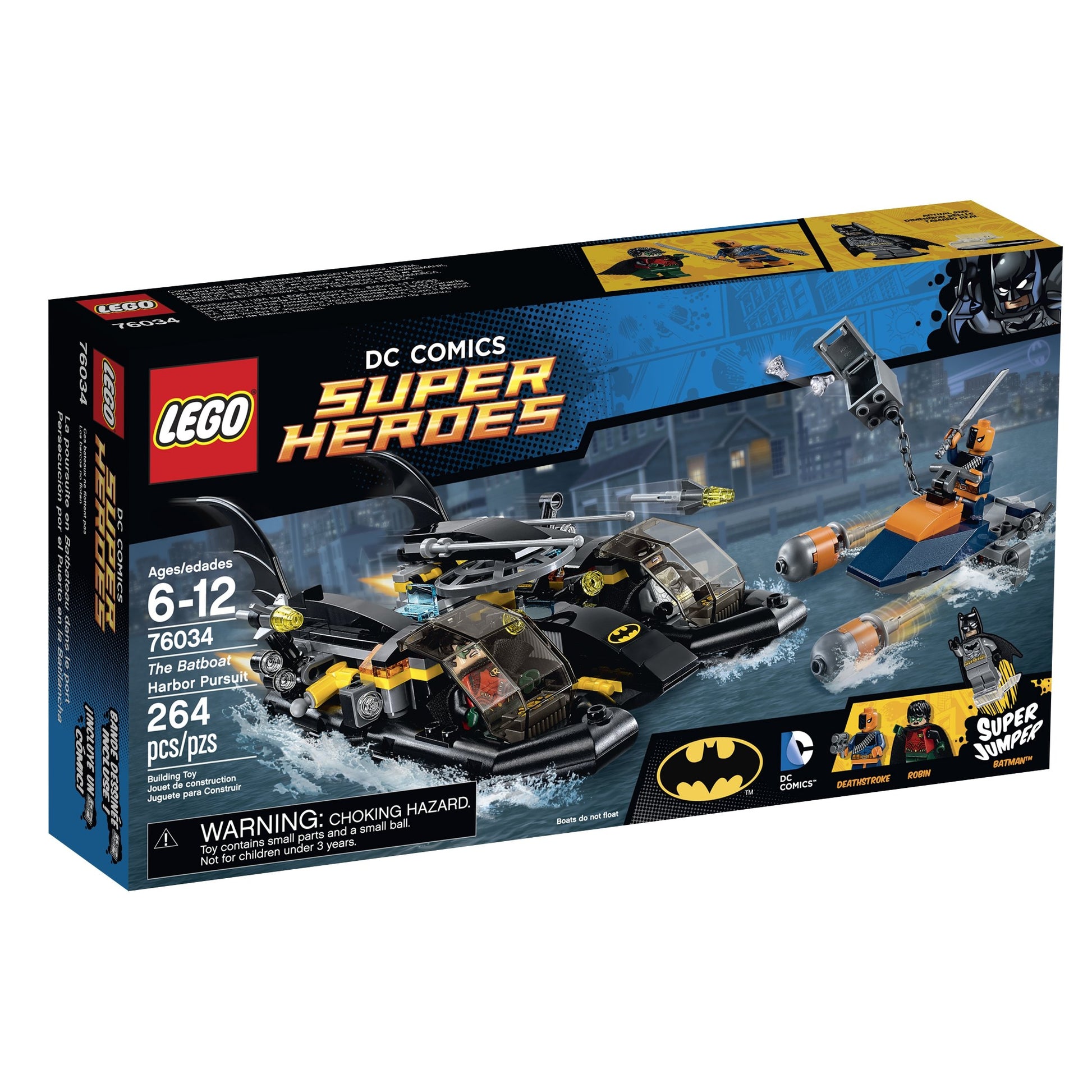 LEGO Super Heroes 76034 The Batboat Harbor Pursuit Building Kit