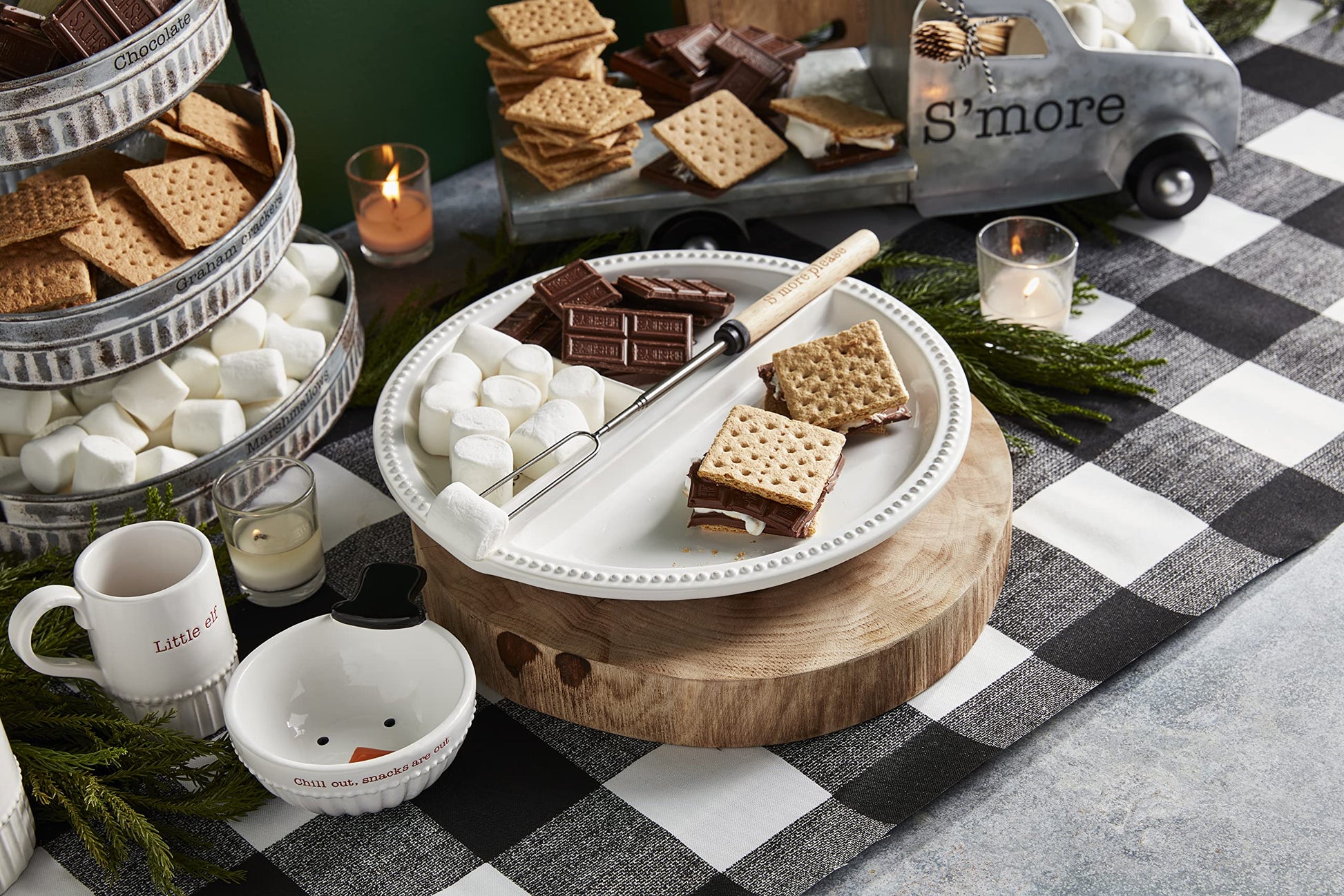 Mud Pie S'mores Serving Truck,Gray
