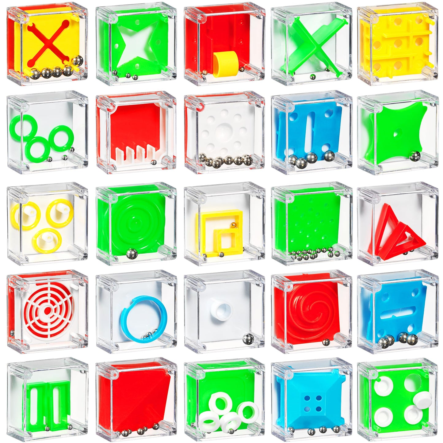 Mini Cube Puzzle Games (72-Pack) 3D Brain Teaser Maze Ball Party Favors