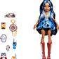 Monster High Doll, Robecca Steam in Blue Blouse and Black Shorts with Pet Penguin Captain Penny and 7 Accessories Like Flying Goggles and Purse