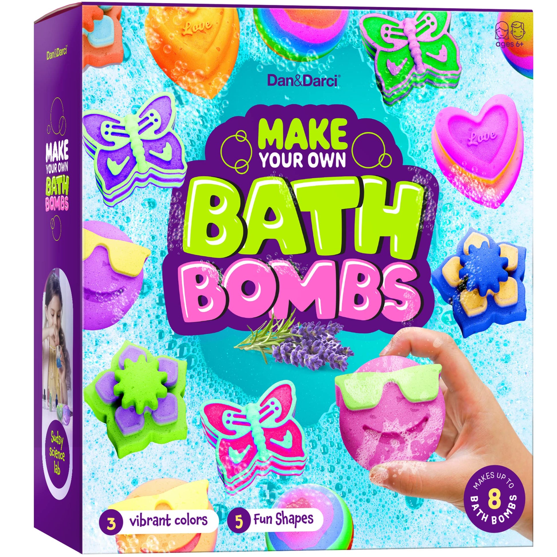 Dan&Darci Bath Bomb Making Kit for Kids - Kid Crafts Science Project - Gifts for Girls and Boys - Craft Activity Gift for Age 6, 7, 8, 9, 10, 11 & 12