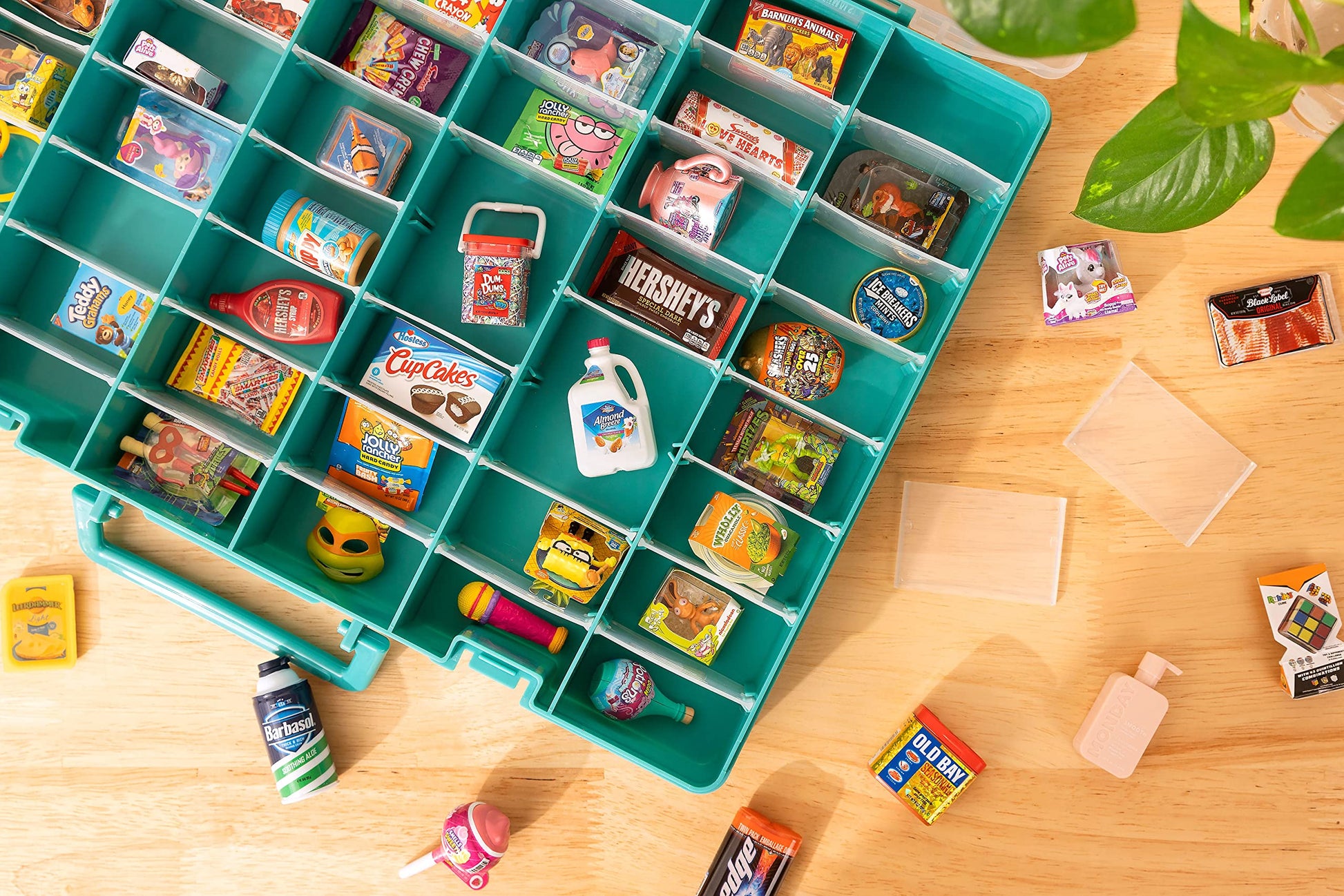 MYMOON HOME Plastic Toy Storage Case Compatible with Mini Brands Collector Toys, Shopkins, Real Littles, and LOL Surprise Series 1, 2, 3, 4