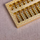 Ailuter Brass Mini Abacus, Copper Decoration, Chinese Calculator Math Tool for Kids Adults, Gold (09-1)
