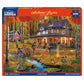 White Mountain 1000 Piece Jigsaw Puzzle Fall House, Autumn Leaves
