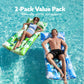 SLOOSH 2-Pack Inflatable Pool Floats Mat - XL Pool Floaties Adults Size with Headrest, Sun Tanning Raft Lake Beach Swimming Pool Party Toys Floating
