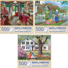 Bits and Pieces - Value Set of Three 500 Piece Jigsaw Puzzles for Adults - Slow Day, The Rose Arbor, Best Friends Jigsaw Puzzles by Artist John