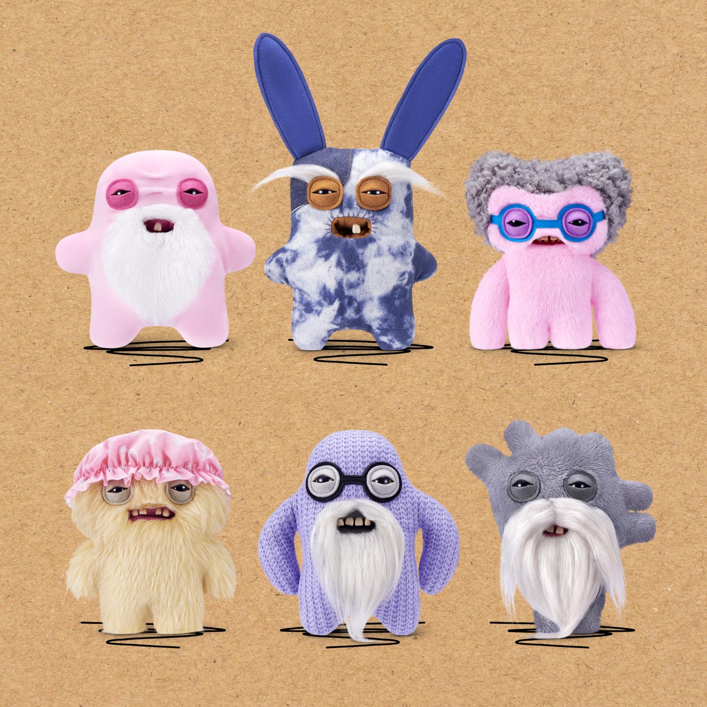 Fuggler Old Fogies 9-Inch Plush Toy (Mr Needles) by ZURU - Funny Ugly Monster Stuffed Animal with Human-Like Teeth, Collectible Plush for Kids