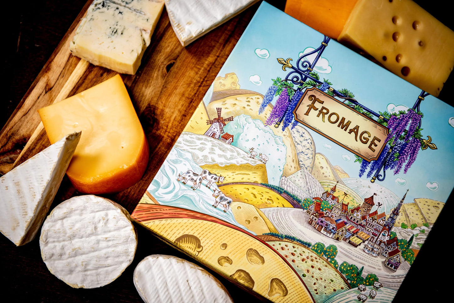 Fromage Board Game - French Cheesemaking Strategy Game, Worker-Placement, Resource Management Game for Teens & Adults, Ages 14+, 1-4 Players, 30