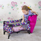 fash n kolor Doll Playpen & Crib - 22" Pink Polka Dot Baby Doll Crib Foldable Baby Doll Play Yard with Mesh Sides - Fits 18" Dolls, Pretend Nursery