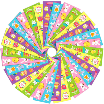 LINAYE 100 Sheets Easter Stickers for Kids - 1100PCS Assorted Easter Stickers Bulk for Egg Treats Basket Stuffers Gift Party Favor Supplies for Kids