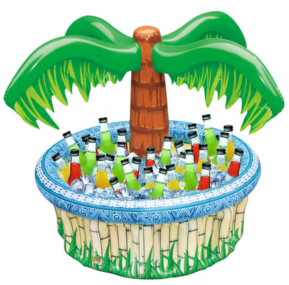 JOYIN 28” Inflatable Palm Tree Cooler, Luau Hawaiian Tropical Beach Themed Party Decorations, Blow Up Palm Trees Cooler Outdoor Party Supplies, Kids