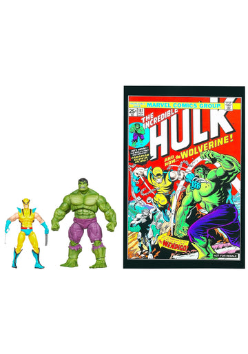 Marvel Universe, Greatest Battles Comic Pack, Wolverine vs. Hulk [Green] Action Figures, 3.75 Inches