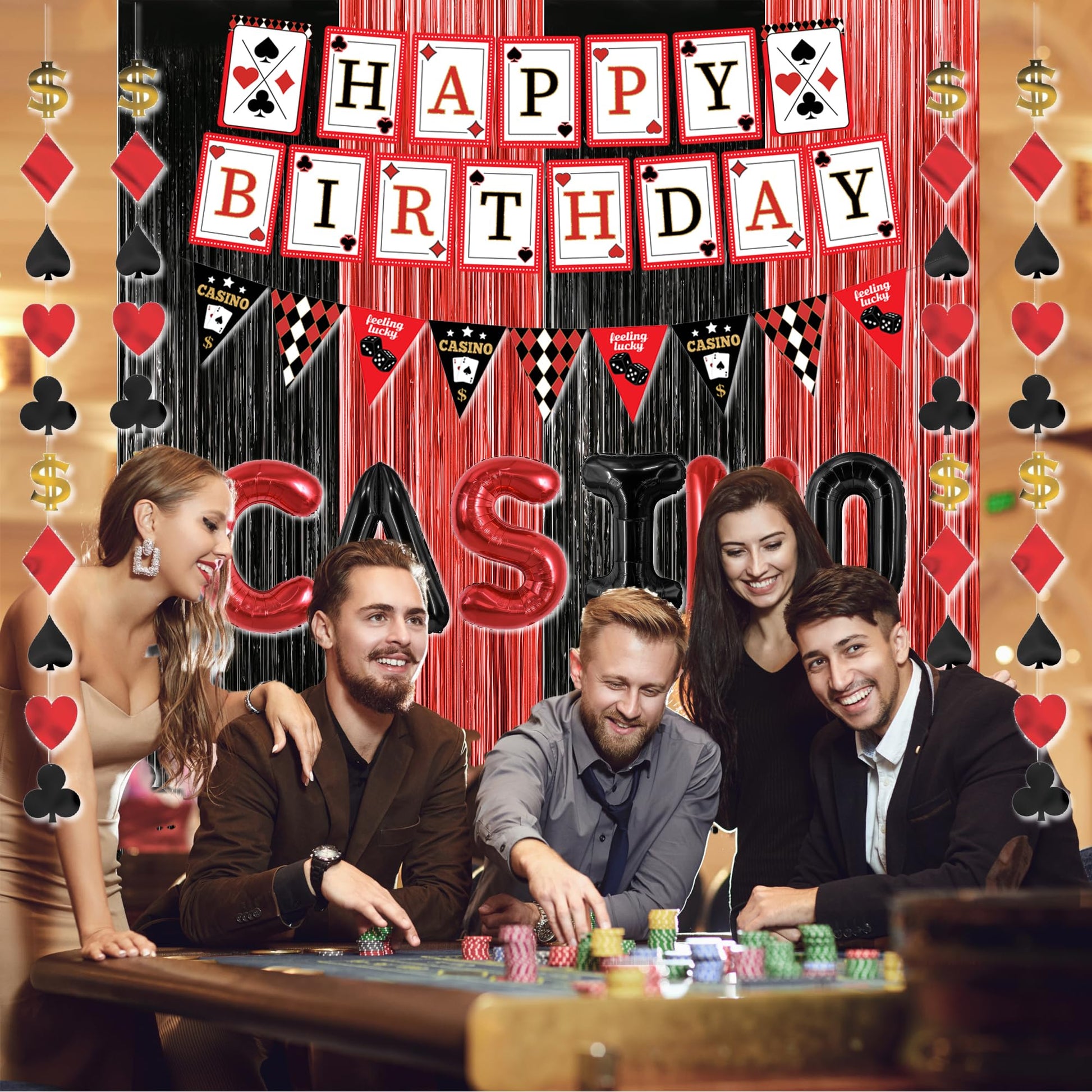 Casino Theme Party Decorations, casino party decorations, Las Vegas birthday Decorations, Casino String Decorations, Casino birthday Honeycomb