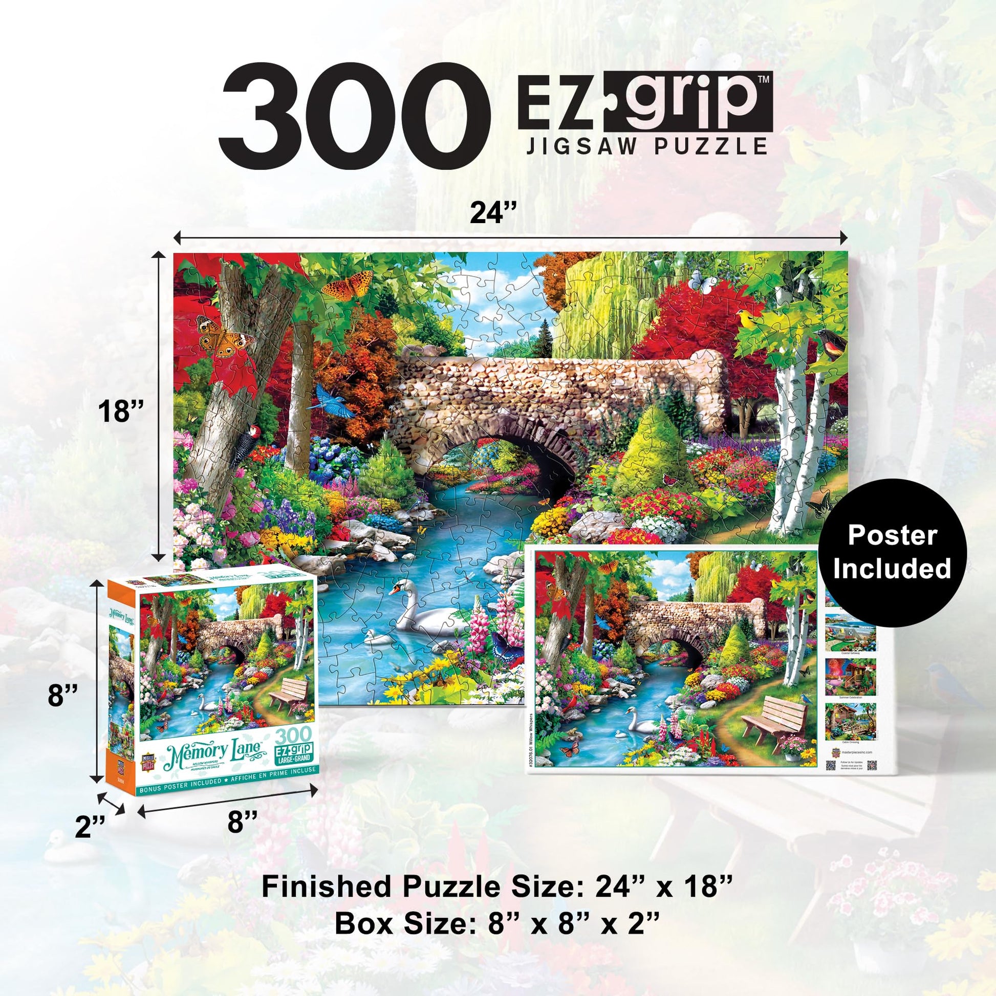 Masterpieces 300 Piece EZ Grip Jigsaw Puzzle - Willow Whispers - 18"x24"