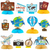 OSNIE 12 Travel Themed Honeycomb Centerpieces- Adventure Awaits Party Decor