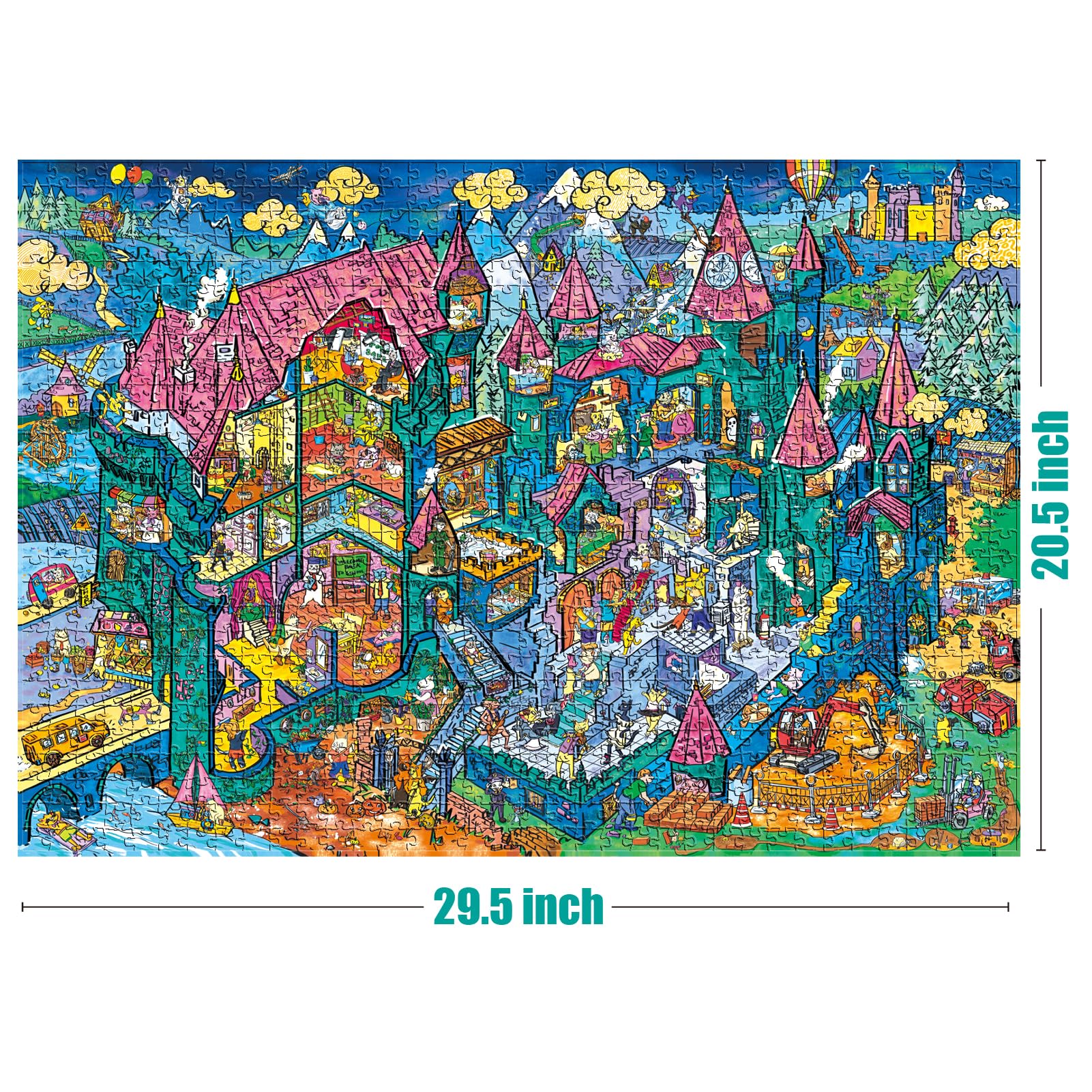 Antelope - 1000 Piece Puzzle for Adults, Cat Castle Jigsaw Puzzles 1000 Pieces, High Resolution, Matte Finish, Smooth Edging, No Dust Creative