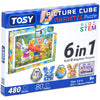 TOSY Picture Cube Bunny Friends: 6-in-1 Magnetic Picture Puzzle, Easter Basket Stuffers STEM Gift for Kids & Adults, 80 Blocks, 480 Puzzle Faces