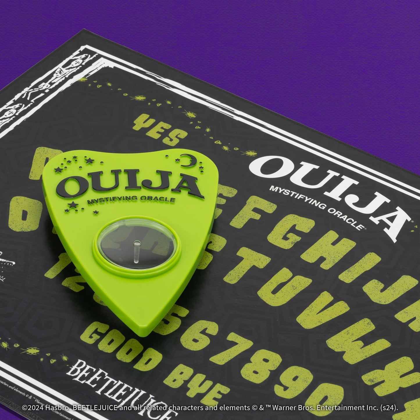 Ouija: Beetlejuice, Inspired by Tim Burton’s Cult Classic Movie, Collectible Classic Ouija Board Game with Green Planchette, Officially Licensed
