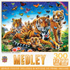 Masterpieces 300 Piece EZ Grip Jigsaw Puzzle - Tiger & Butterflies - 18"x24"