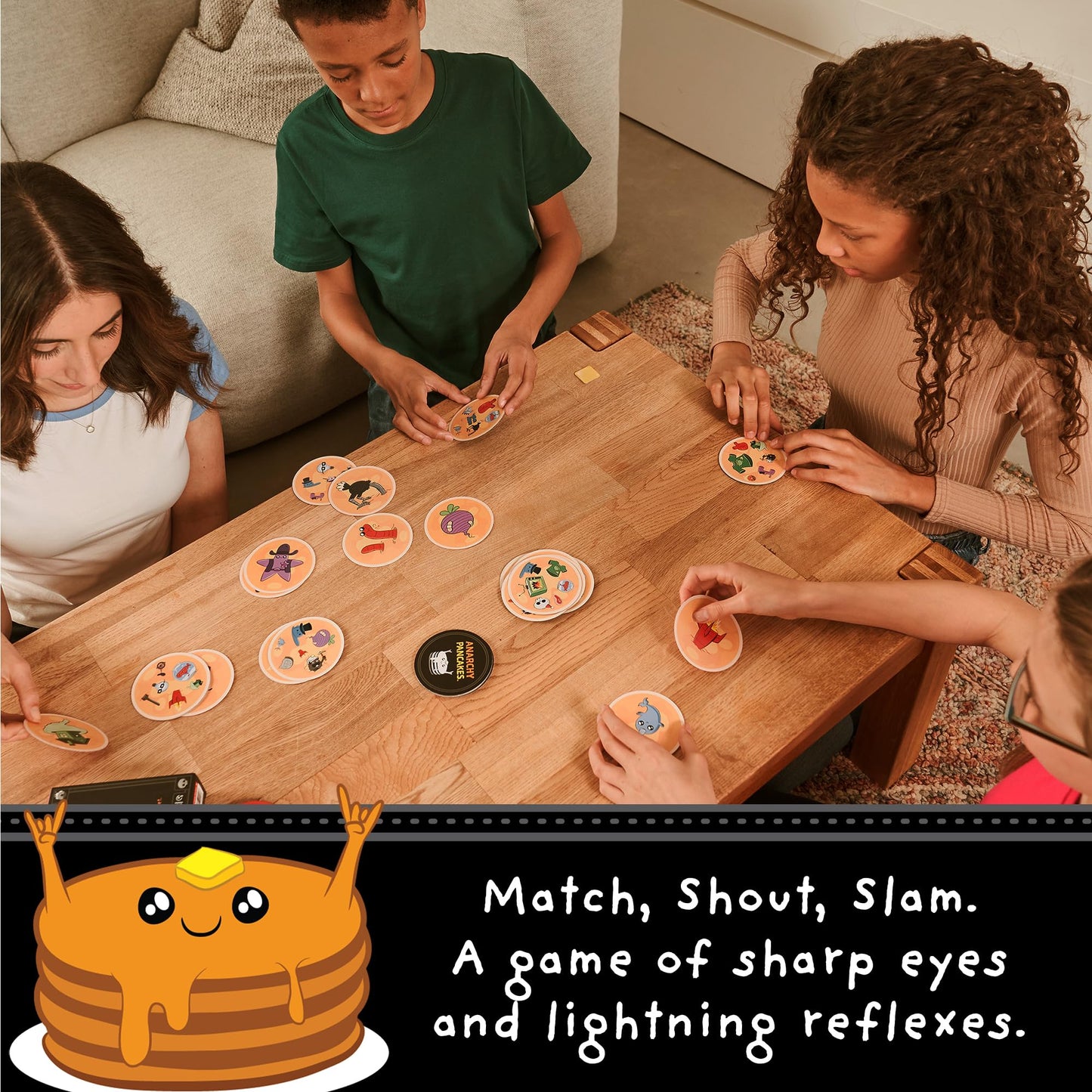 Exploding Kittens - Anarchy Pancakes, from The Makers of Spot It! - A Deliciously Fast-Paced Matching Game - 2-6 Players Ages 7+ - Great for Family