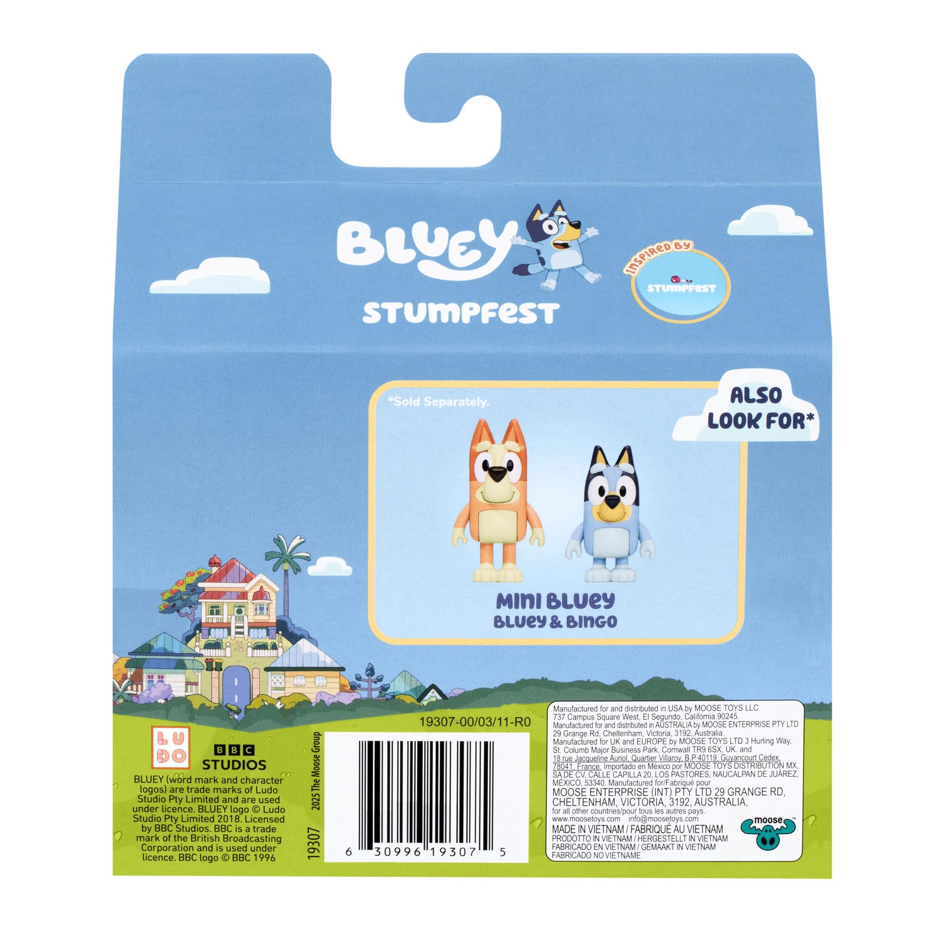 Bluey Stumpfest Figure 2-Pack, Stripe and Muffin, 2.5-Inch