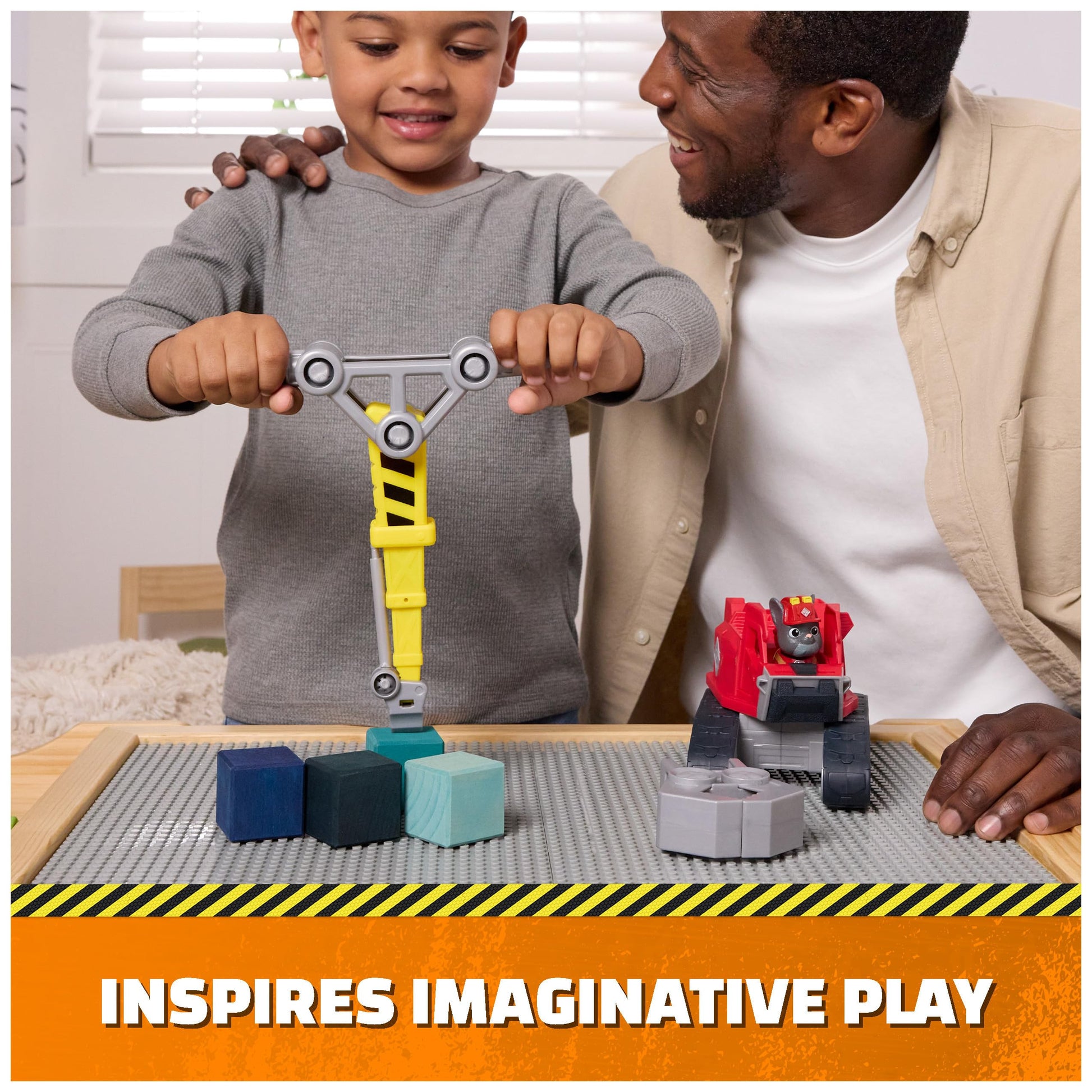 Ruben & Compagnie - Powerful Charlie Crane - Collectable Paw Patrol Car Figurine - Cartoon Adventures Constructions - Paw Patrol Toy - Children's Car