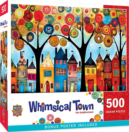 MasterPieces 500 Piece Jigsaw Puzzle for Adults, Family, Or Youth - Our Neighborhood - 15" x 21"