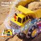 Vroomix JOVA Dump Truck for Toddlers, Construction Toys with Realistic Sounds, LED Light up Wheels, Heavy-Duty Plastic Indoor & Outdoor Beach and Sand