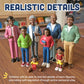 Creative Minds Marvel Education African American Family Toy Figure Set for Kids Ages 3+, Set of 8 Inclusive and Diverse Dollhouse Toy Figurines