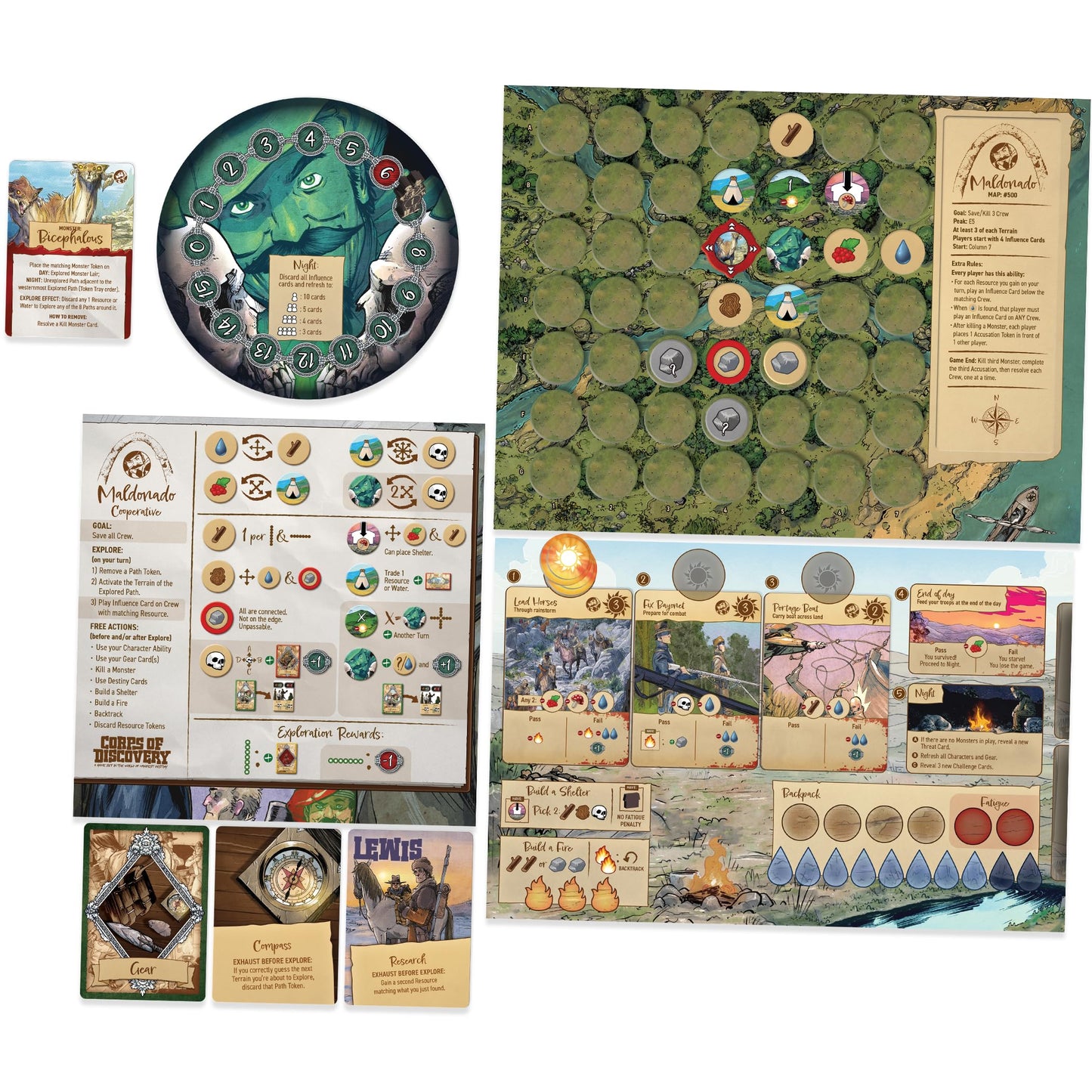 Corps of Discovery: Maldonado Expansion - Hidden Traitor & Cooperative Modes for The Adventure Board Game | 2-4 Players | Ages 14+
