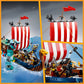 LEGO Creator 3 in 1 Viking Ship and The Midgard Serpent, Transforms from Amazing Ship to Viking House or Fenris Wolf Figure, Gifts for Kids, Boys, and
