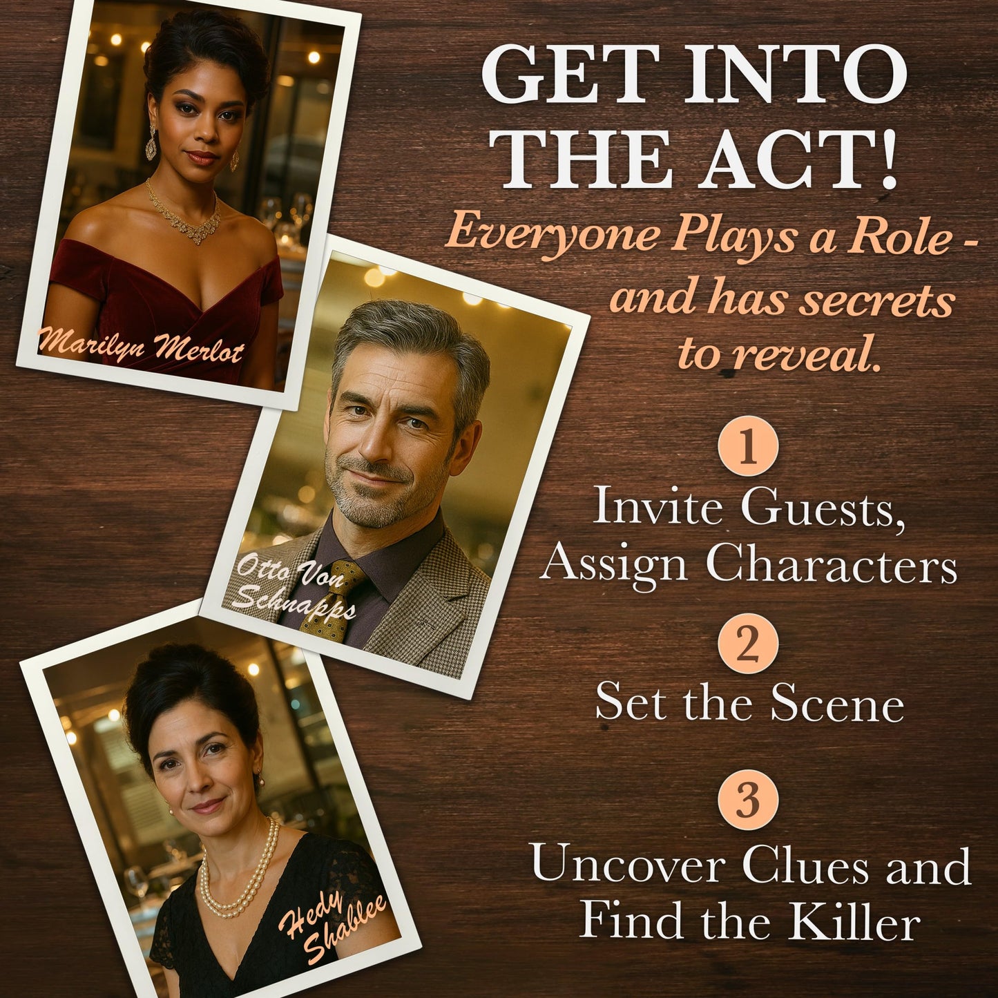 Murder Mystery Party A Taste for Wine & Murder - Murder Mystery Dinner Party Game for Adults - Interactive Crime Solving Role Play Game Night Kit