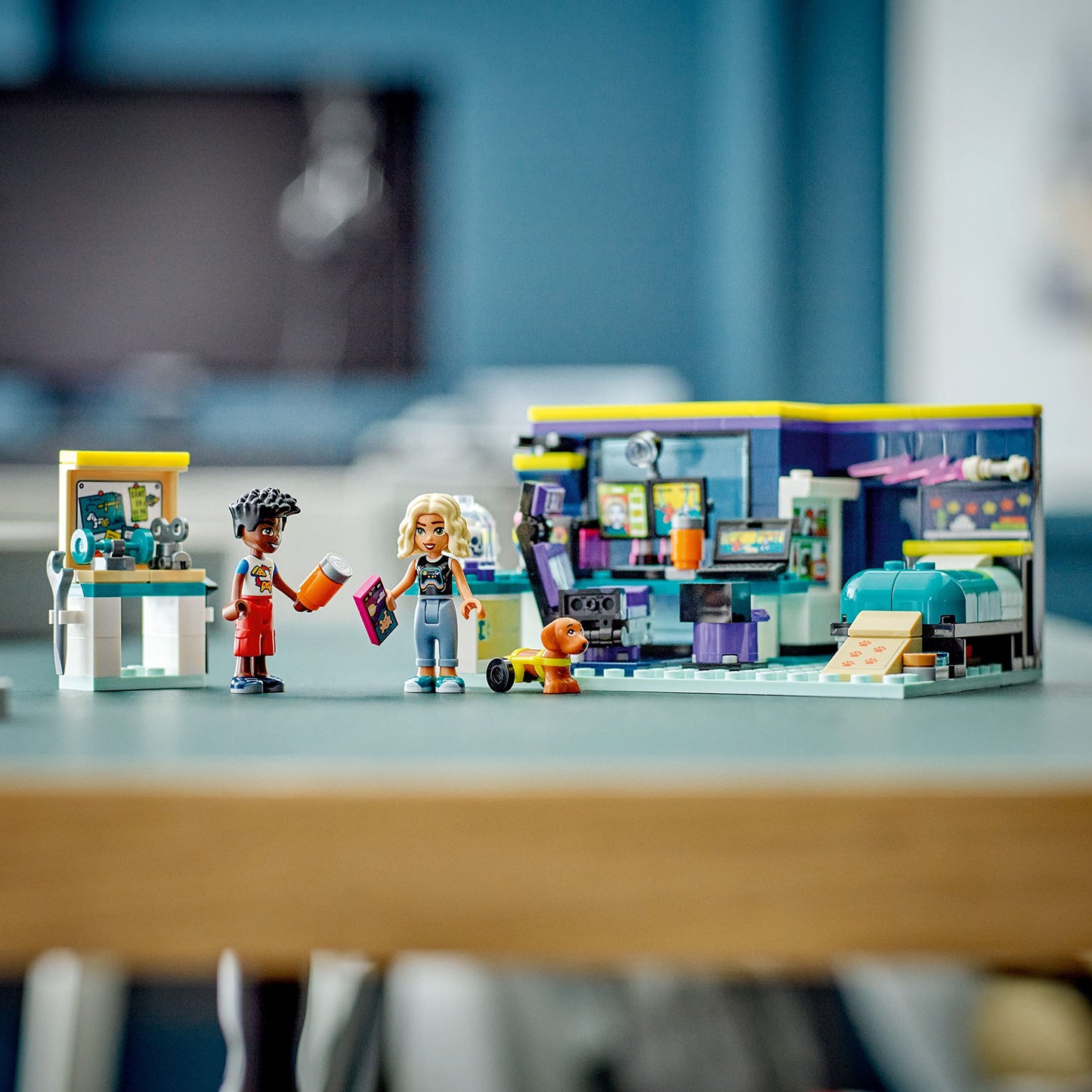LEGO Friends Nova's Room Gaming Themed Bedroom Playset 41755, Collectible Toy with Zac Mini-Doll and Pickle The Dog, Small Gift Idea for Kids 6 and Up